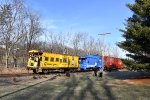 Chessie System Caboose # 904059 and Conrail Caboose # 22130 bringing up the rear of the train-picture taken just east of Lake Station Road 